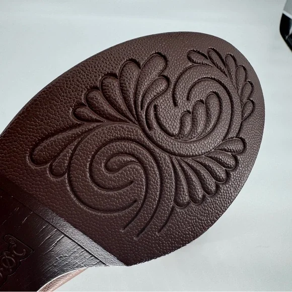 B.O.C. Women’s 8M Cecilia Brown Leather Platform Heeled Clog Clogs Shoes - Picture 11 of 13